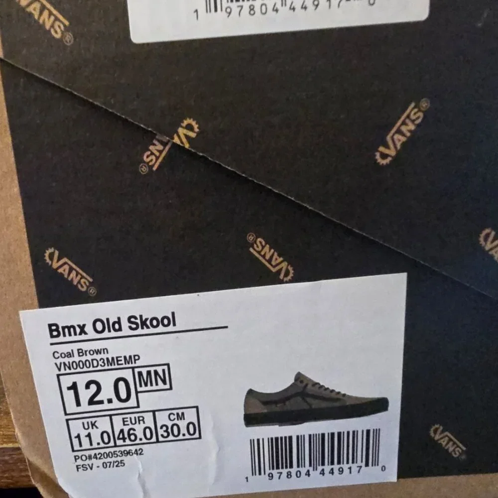 Men’s Vans BMX Old Skool Low Coal Brown Mens Shoes VN000D3MEMP RARE size 12 US - Picture 11 of 11